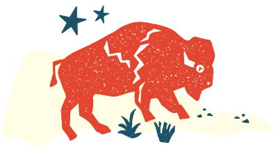 Graphic of buffalo