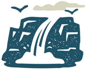 Graphic of water falls
