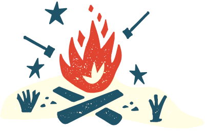 Graphic of campfire
